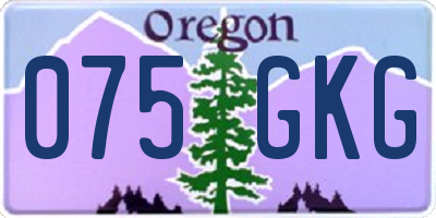 OR license plate 075GKG