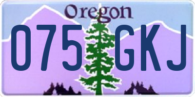 OR license plate 075GKJ