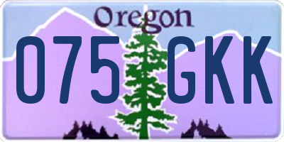 OR license plate 075GKK