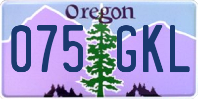 OR license plate 075GKL