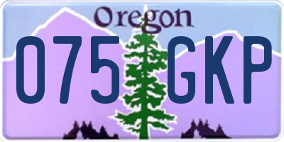 OR license plate 075GKP