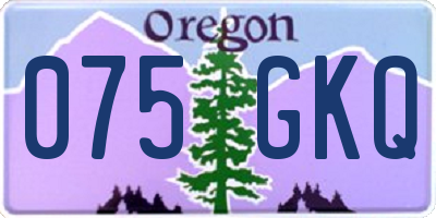 OR license plate 075GKQ