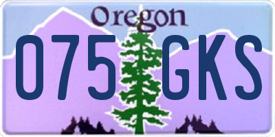 OR license plate 075GKS