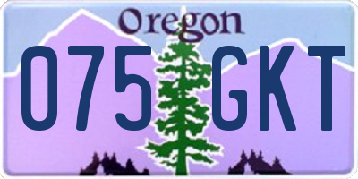 OR license plate 075GKT