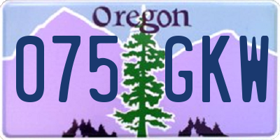 OR license plate 075GKW