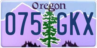 OR license plate 075GKX