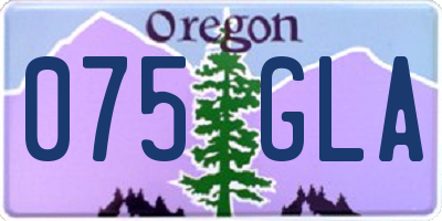 OR license plate 075GLA