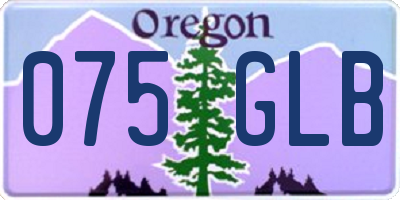 OR license plate 075GLB