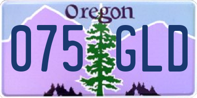 OR license plate 075GLD