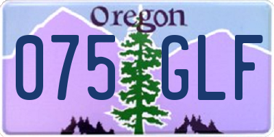 OR license plate 075GLF