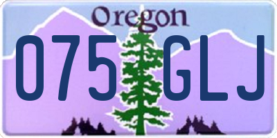 OR license plate 075GLJ