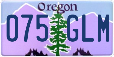OR license plate 075GLM
