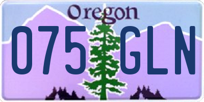 OR license plate 075GLN