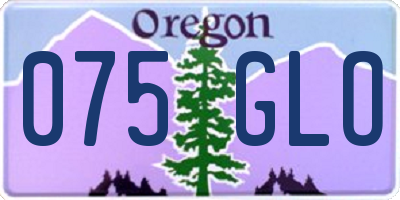 OR license plate 075GLO