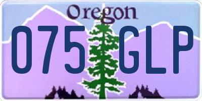 OR license plate 075GLP
