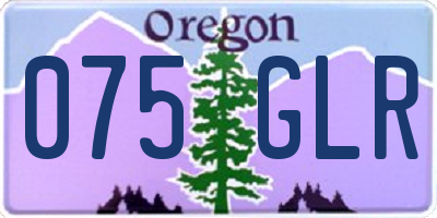 OR license plate 075GLR