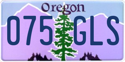 OR license plate 075GLS