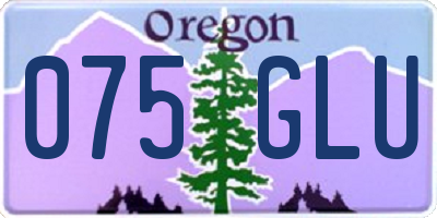 OR license plate 075GLU