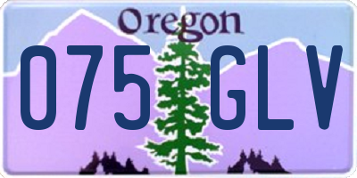 OR license plate 075GLV