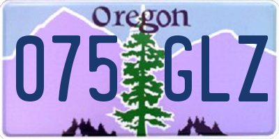 OR license plate 075GLZ