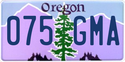 OR license plate 075GMA