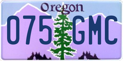 OR license plate 075GMC