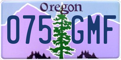 OR license plate 075GMF