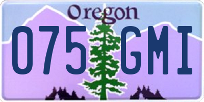 OR license plate 075GMI