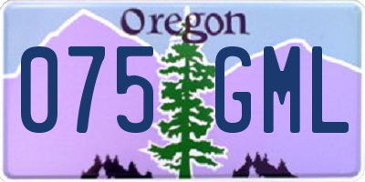 OR license plate 075GML