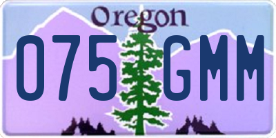 OR license plate 075GMM