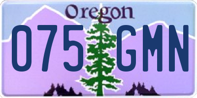 OR license plate 075GMN
