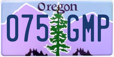 OR license plate 075GMP