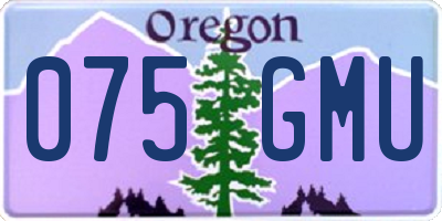 OR license plate 075GMU