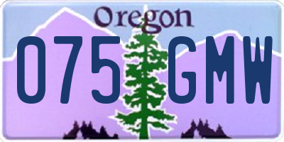 OR license plate 075GMW