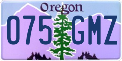 OR license plate 075GMZ