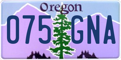 OR license plate 075GNA