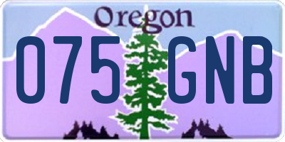 OR license plate 075GNB