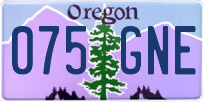 OR license plate 075GNE