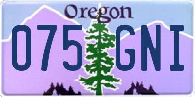 OR license plate 075GNI