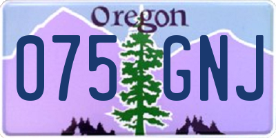 OR license plate 075GNJ