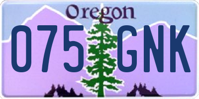 OR license plate 075GNK