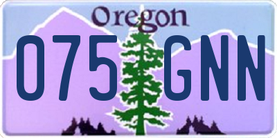 OR license plate 075GNN