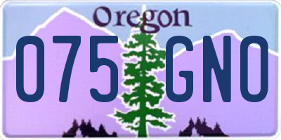 OR license plate 075GNO