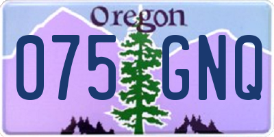 OR license plate 075GNQ