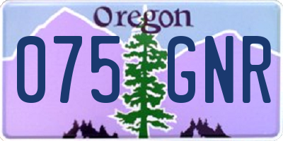 OR license plate 075GNR