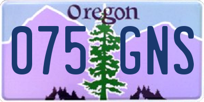 OR license plate 075GNS