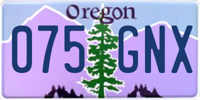 OR license plate 075GNX