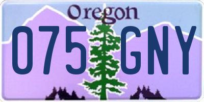 OR license plate 075GNY