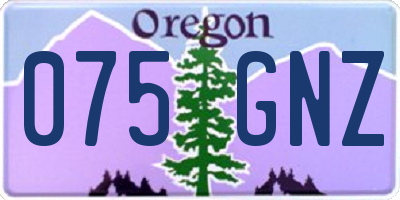 OR license plate 075GNZ