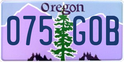 OR license plate 075GOB